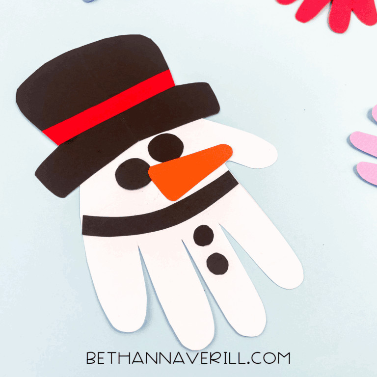 Snowman Crafts for Kids - Cultivating Brilliant Minds Snowman Handprint Craft