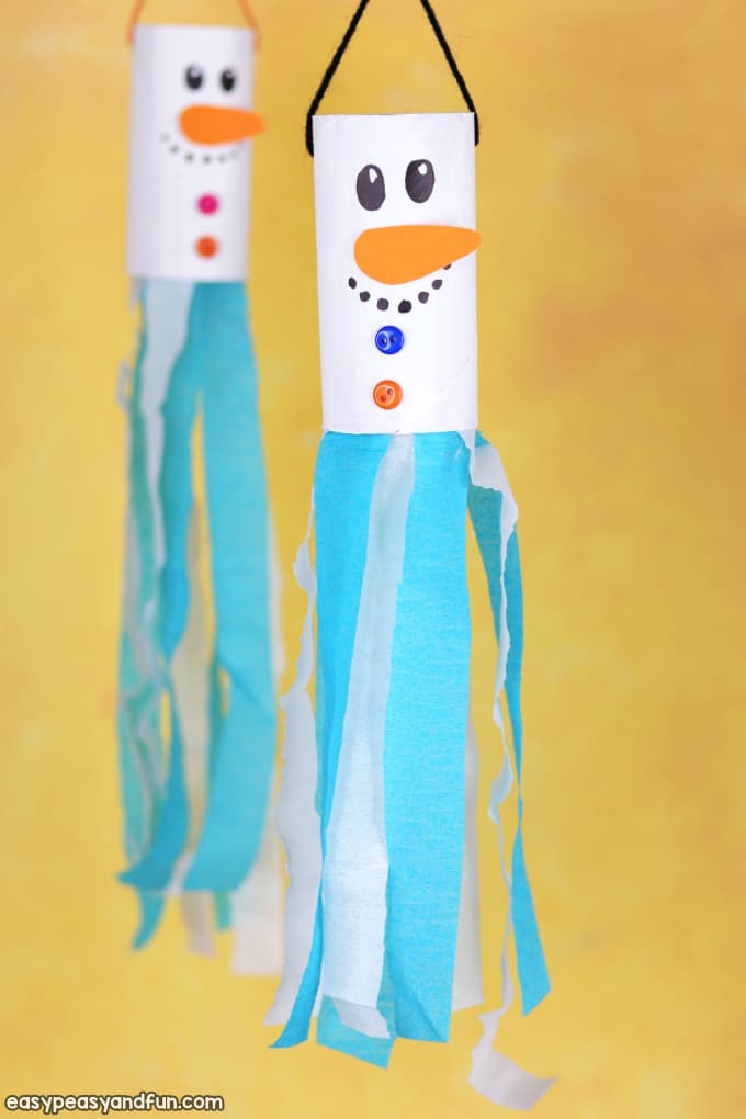 Snowman Crafts for Kids - Cultivating Brilliant Minds Snowman Windsock Toilet Paper Roll Craft