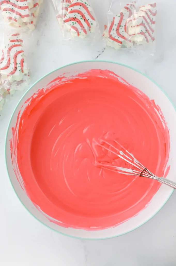 Christmas Tree Cake Trifle - Cultivating Brilliant Minds pudding and cake mix with red food coloring