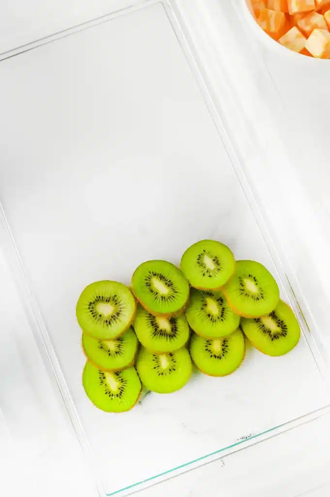 Christmas Tree Fruit Tray - Cultivating Brilliant Minds kiwi on a tray