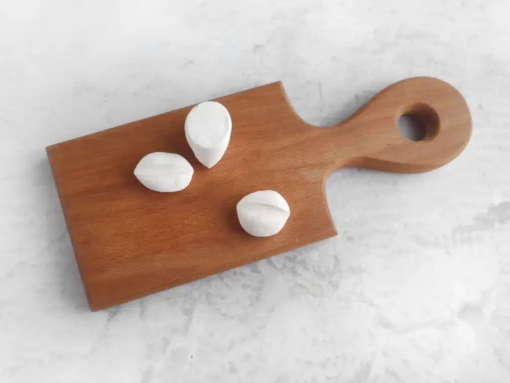 Christmas Village Houses - Cultivating Brilliant Minds marshmallows cut in half