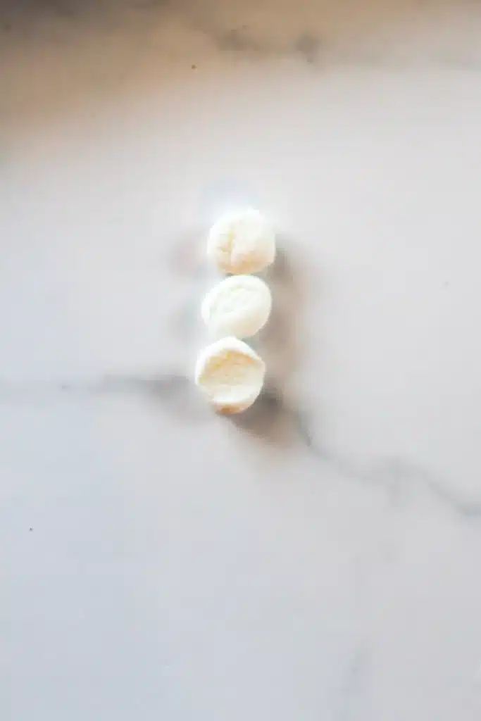 Snowglobe Bark - Cultivating Brilliant Minds mini marshmallows cut in half