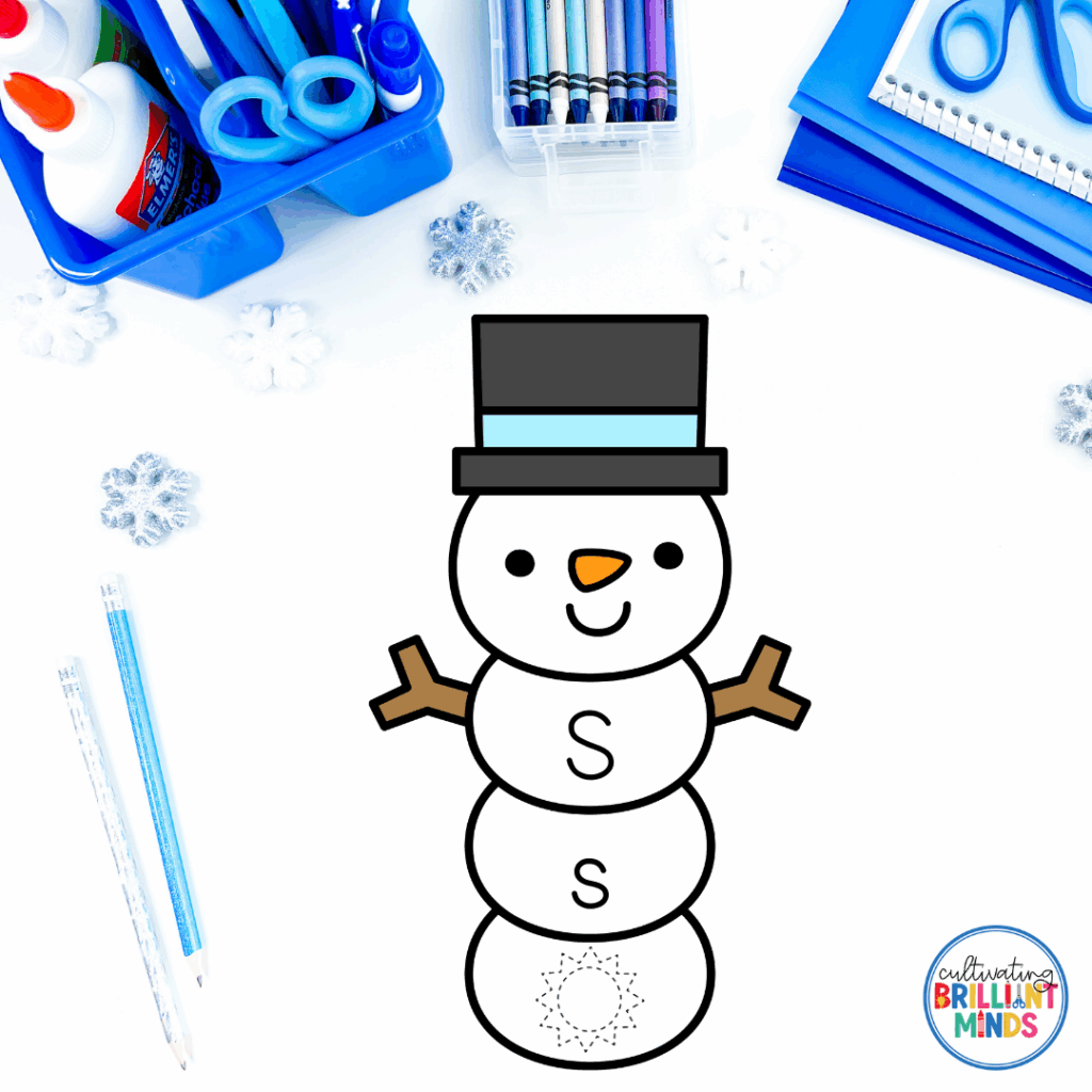 Snowman Alphabet Match - Cultivating Brilliant Minds snowman alphabet match center where students match the pieces of the snowman with the same letter / beginning sound