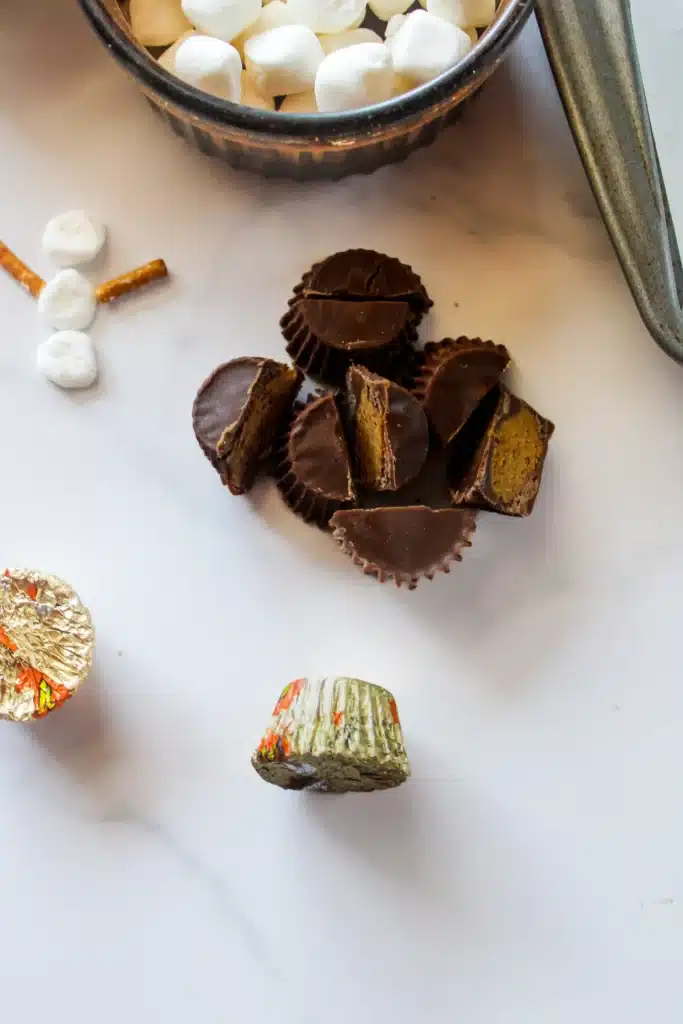 Snowglobe Bark - Cultivating Brilliant Minds reeses cut in half