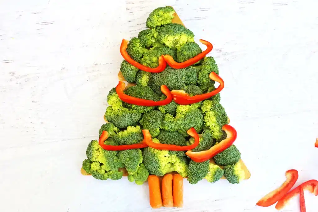 Christmas Tree Veggie Tray - Cultivating Brilliant Minds christmas tree made out of vegetables