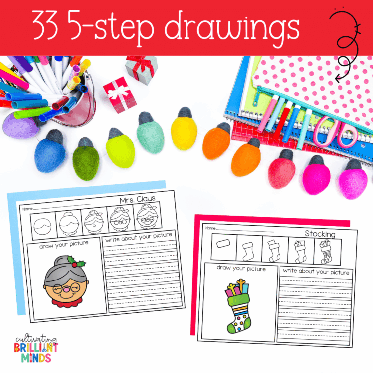 Christmas Directed Drawing Activities & Writing Prompts No Prep Writing ...