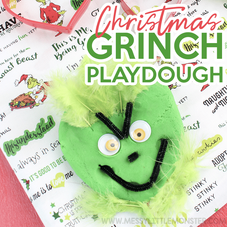 The Best Grinch Crafts and Activities for Kids - Cultivating Brilliant Minds Christmas Grinch Playdough