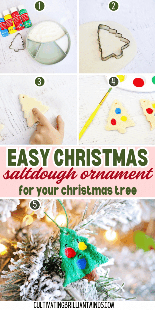 Fingerprint Salt Dough Christmas Tree Ornament - Cultivating Brilliant Minds Fingerprint Salt Dough Christmas Tree Ornament