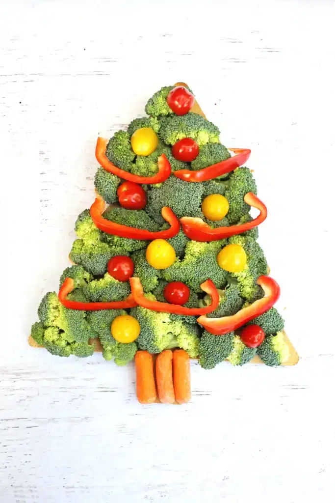 Christmas Tree Veggie Tray - Cultivating Brilliant Minds christmas tree made out of vegetables