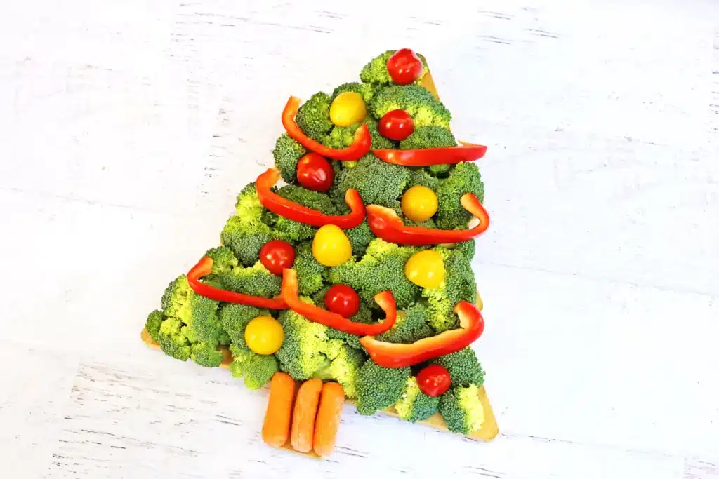 Christmas Tree Veggie Tray - Cultivating Brilliant Minds christmas tree made out of vegetables