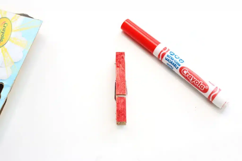 Coffee Filter Valentine Love Bugs - Cultivating Brilliant Minds a clothespin colored red