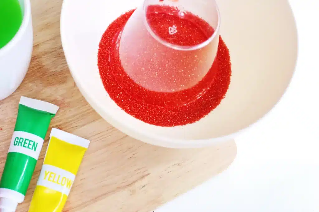Grinch Shake - Cultivating Brilliant Minds a cup rim dipped in red sanding sugar