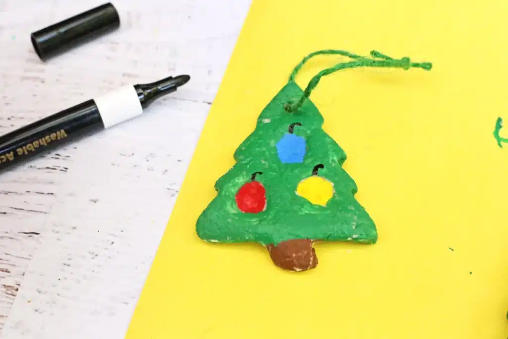 Fingerprint Salt Dough Christmas Tree Ornament - Cultivating Brilliant Minds Fingerprint Salt Dough Christmas Tree Ornament