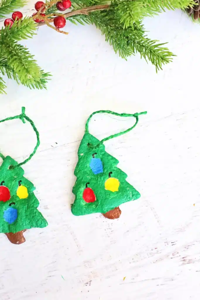 Fingerprint Salt Dough Christmas Tree Ornament - Cultivating Brilliant Minds Fingerprint Salt Dough Christmas Tree Ornament