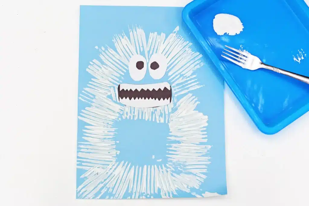 Fork Painted Abominable Snowman - Cultivating Brilliant Minds Fork Painted Abominable Snowman