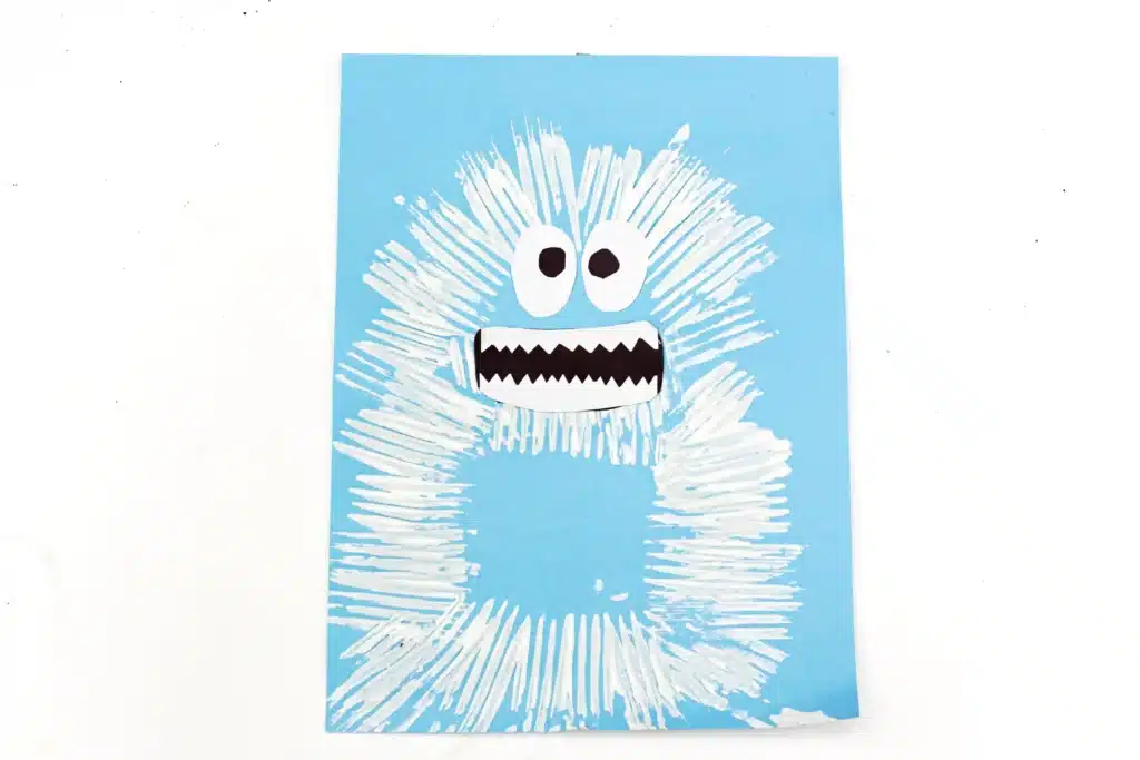 Fork Painted Abominable Snowman - Cultivating Brilliant Minds an abominable snowman from rudolph painted with a fork