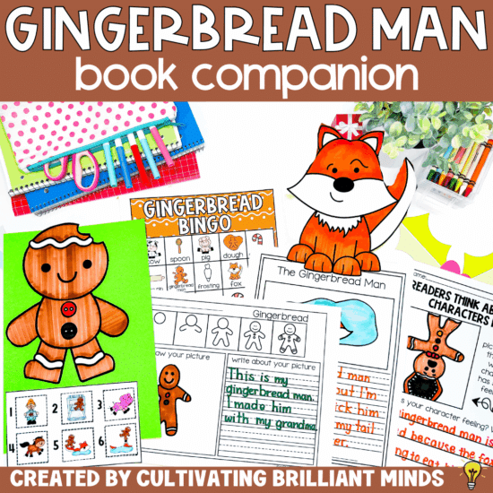 The Gingerbread Man Book Companion December Christmas Activity Crafts Worksheets