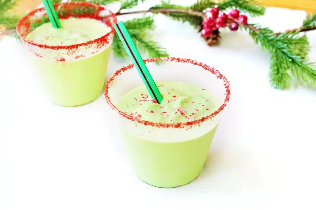 Grinch Shake - Cultivating Brilliant Minds an ice cream shake dyed green like the grinch