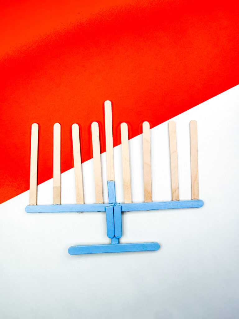 Menorah Craft - Cultivating Brilliant Minds a menorah craft for hanukkah