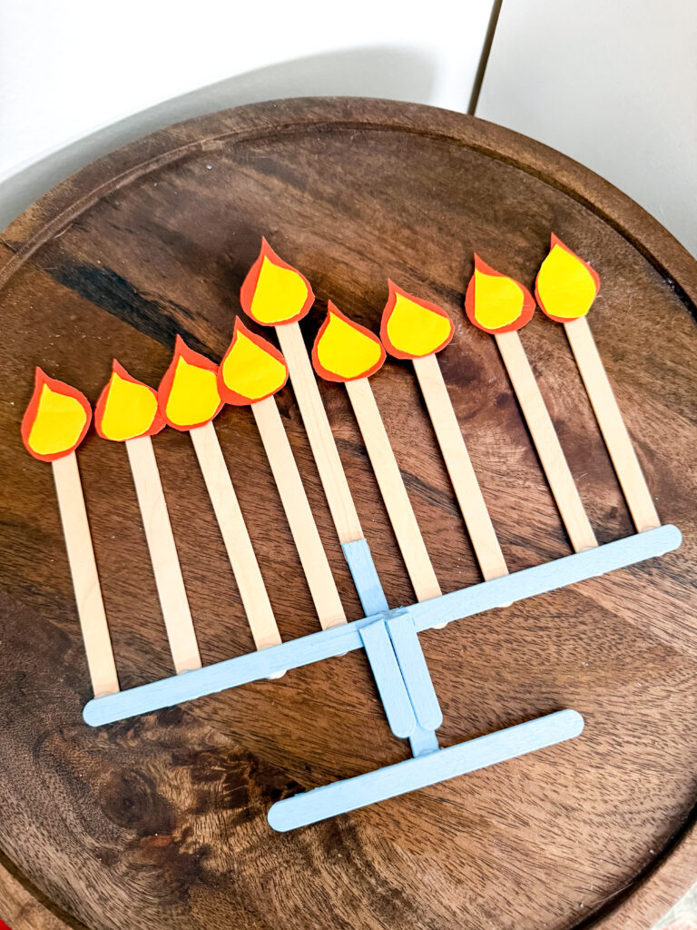 Menorah Craft - Cultivating Brilliant Minds a menorah craft for hanukkah