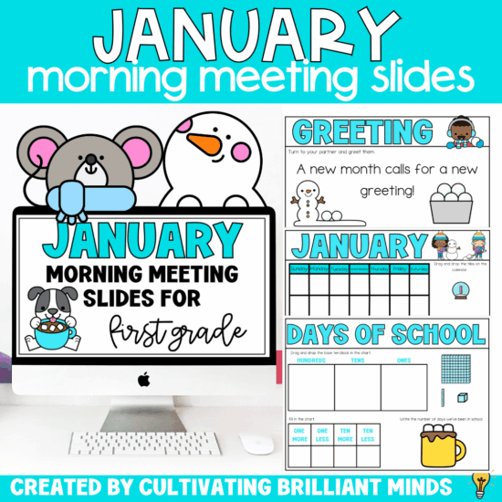 morning meeting slides for first grade
