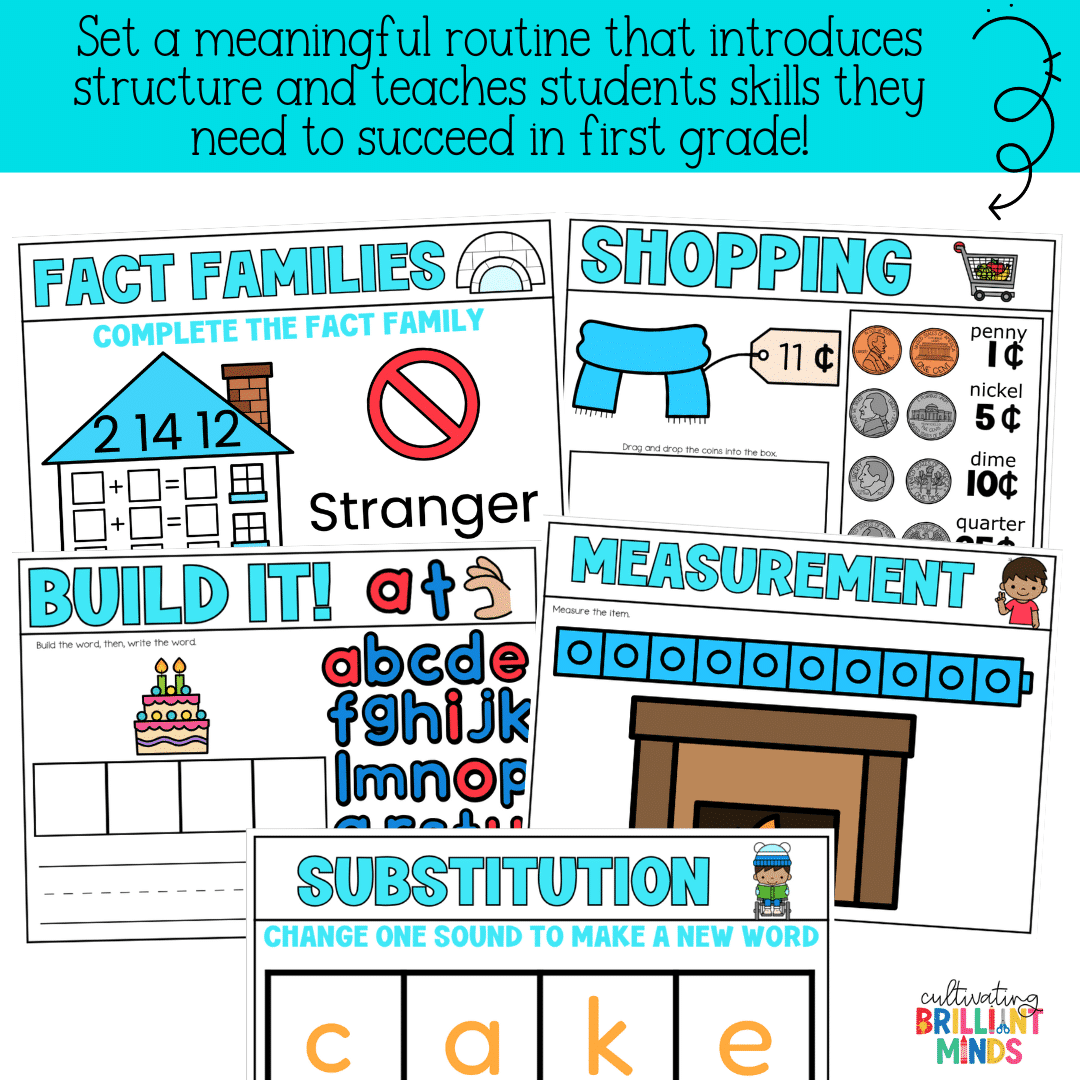 January Morning Meeting - Cultivating Brilliant Minds morning meeting slides for first grade