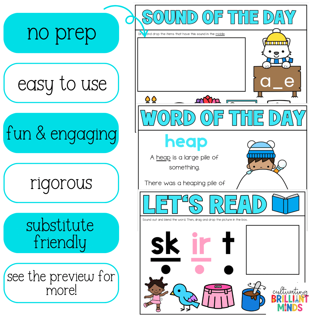 January Morning Meeting - Cultivating Brilliant Minds morning meeting slides for first grade