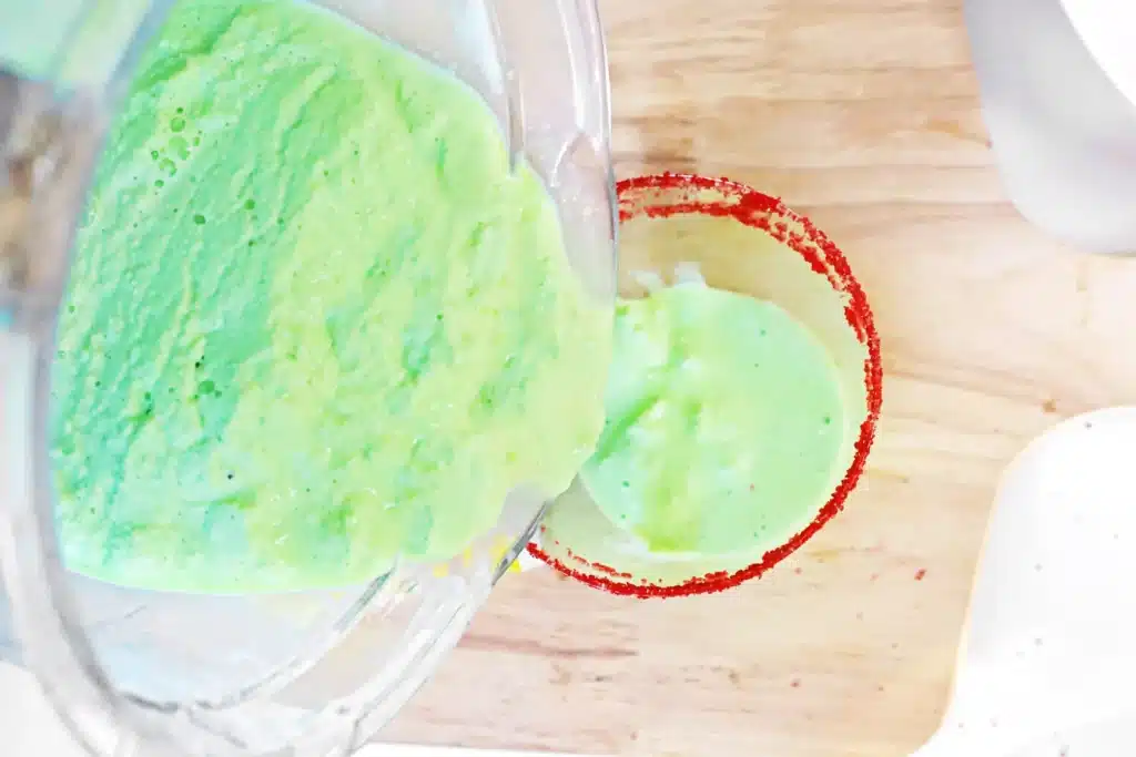 Grinch Shake - Cultivating Brilliant Minds blended hawaiian punch and vanilla ice cream