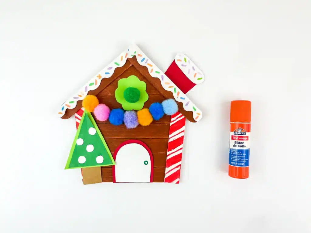 Gingerbread House Craft - Cultivating Brilliant Minds gingerbread house craft made out of popsicle sticks