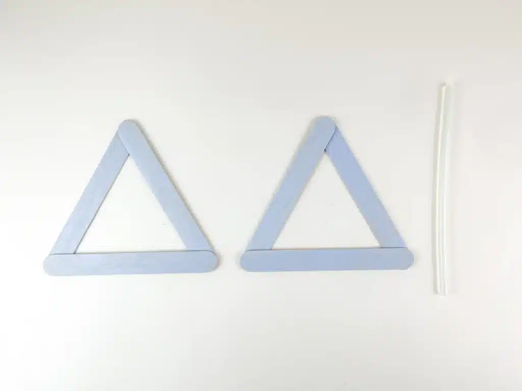 Star of David Craft - Cultivating Brilliant Minds blue popsicle sticks glued into triangles