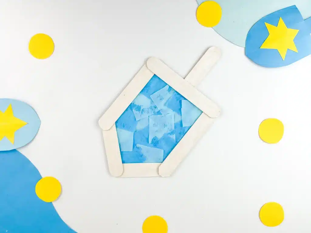 Dreidel Craft for Hanukkah - Cultivating Brilliant Minds a dreidel craft make out of popsicle sticks