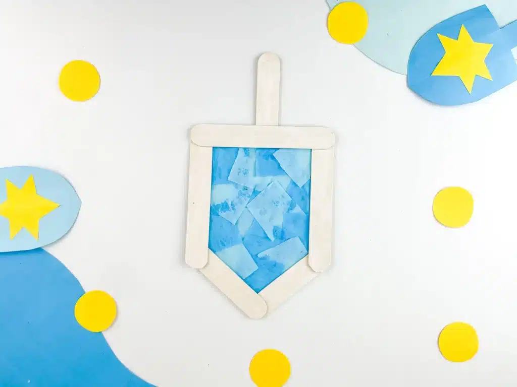 Dreidel Craft for Hanukkah - Cultivating Brilliant Minds a dreidel craft make out of popsicle sticks