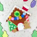Gingerbread House Craft - Cultivating Brilliant Minds gingerbread house craft made out of popsicle sticks