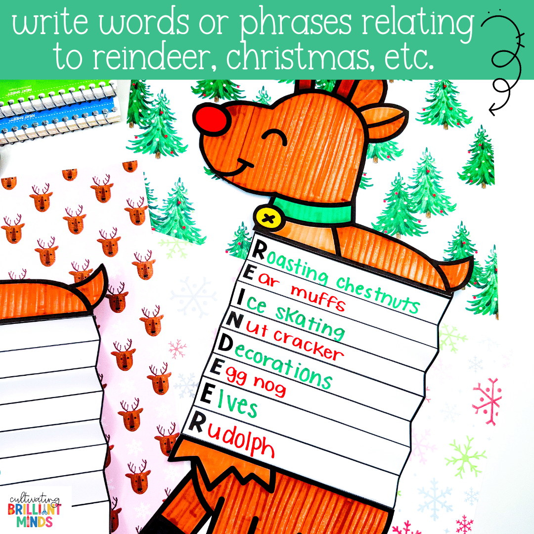 Reindeer Acrostic Poem - Cultivating Brilliant Minds an acrostic poem about reindeer