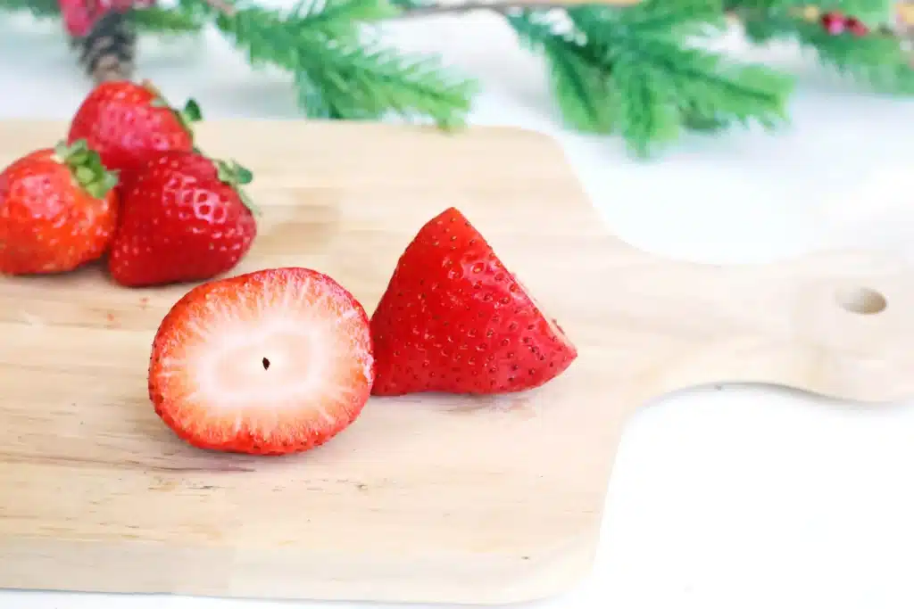 Grinch Fruit Cup - Cultivating Brilliant Minds sliced strawberries