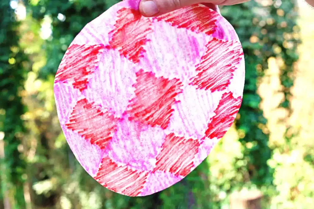 Coffee Filter Valentine Love Bugs - Cultivating Brilliant Minds coffee filters colored with markers
