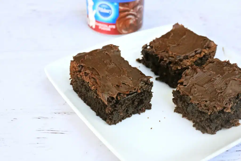 Midnight Kiss Brownies - Cultivating Brilliant Minds brownies with chocolate frosting