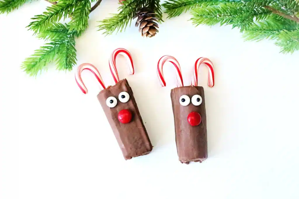 Swiss Roll Rudolph - Cultivating Brilliant Minds a swiss roll decorated to look like rudolph