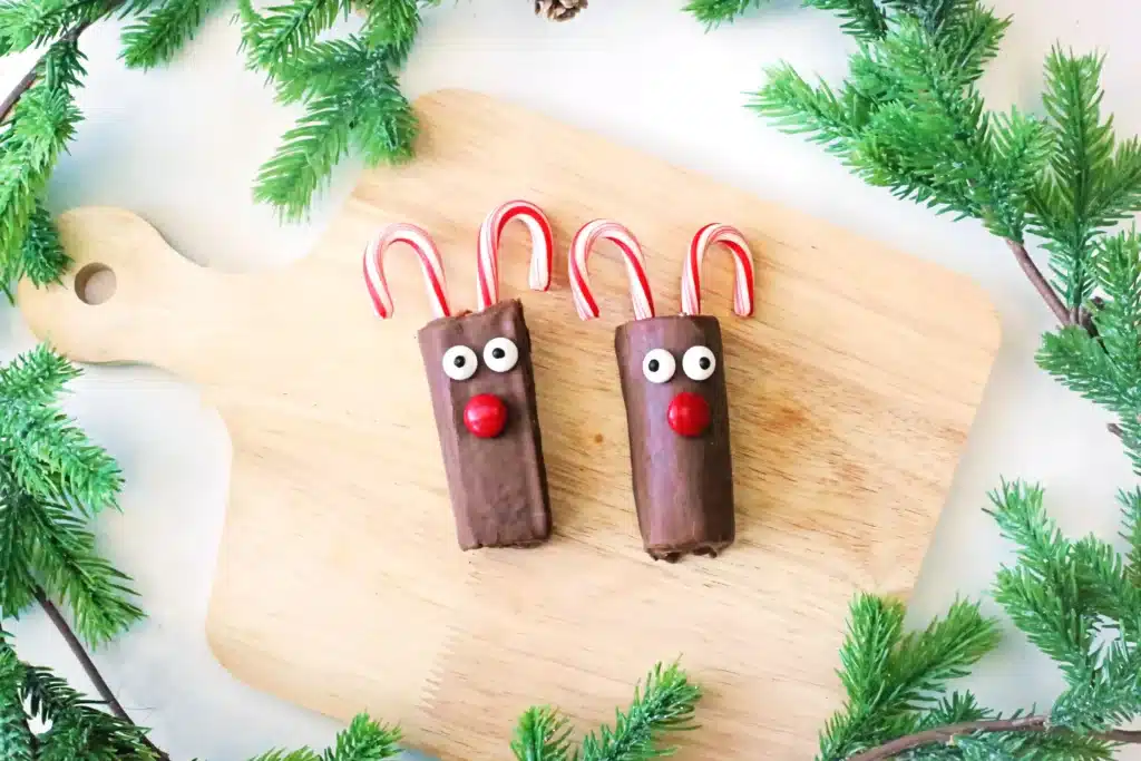 Swiss Roll Rudolph - Cultivating Brilliant Minds a swiss roll decorated to look like rudolph