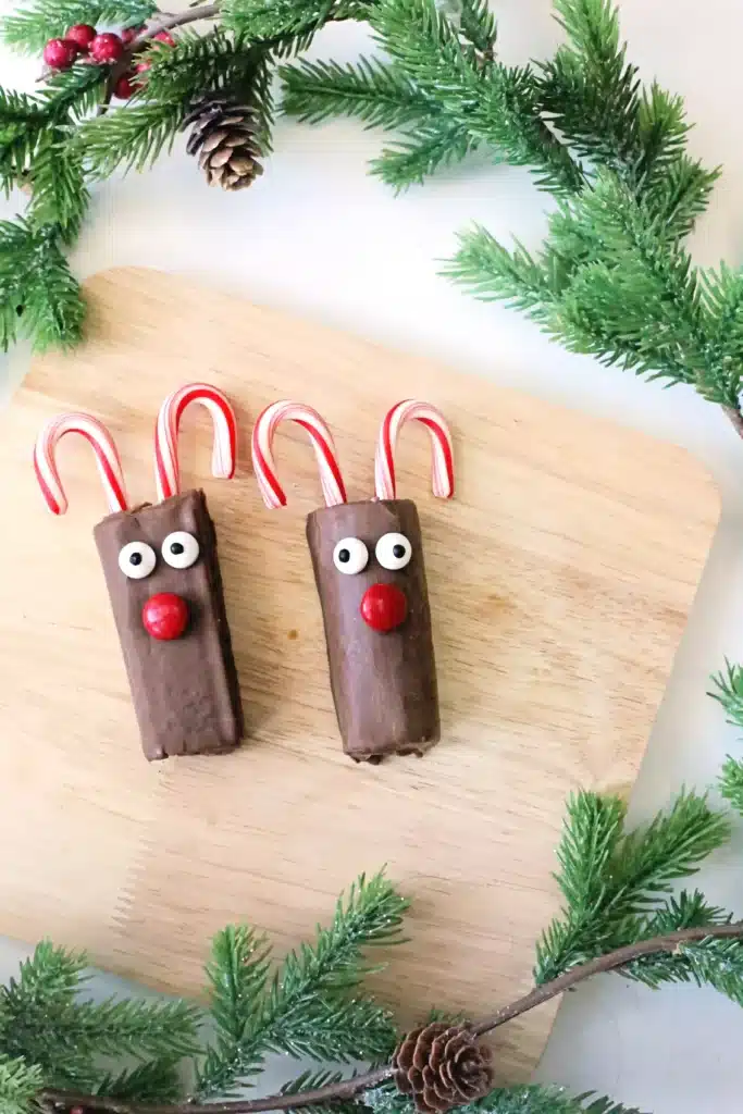 Swiss Roll Rudolph - Cultivating Brilliant Minds a swiss roll decorated to look like rudolph