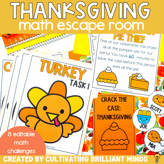 An escape room game for thanksgiving