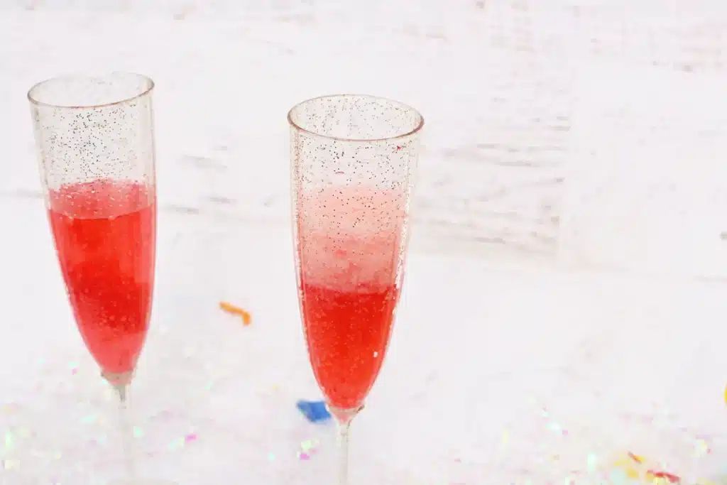 New Years Cotton Candy Drink  Cultivating Brilliant Minds sprite and cotton candy in a champagne glass