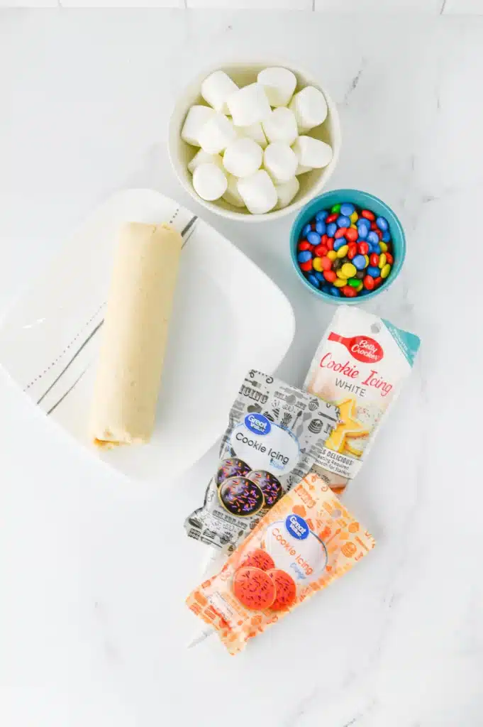 Melted Snowman Cookies - Cultivating Brilliant Minds ingredients to make the melted snowman cookies