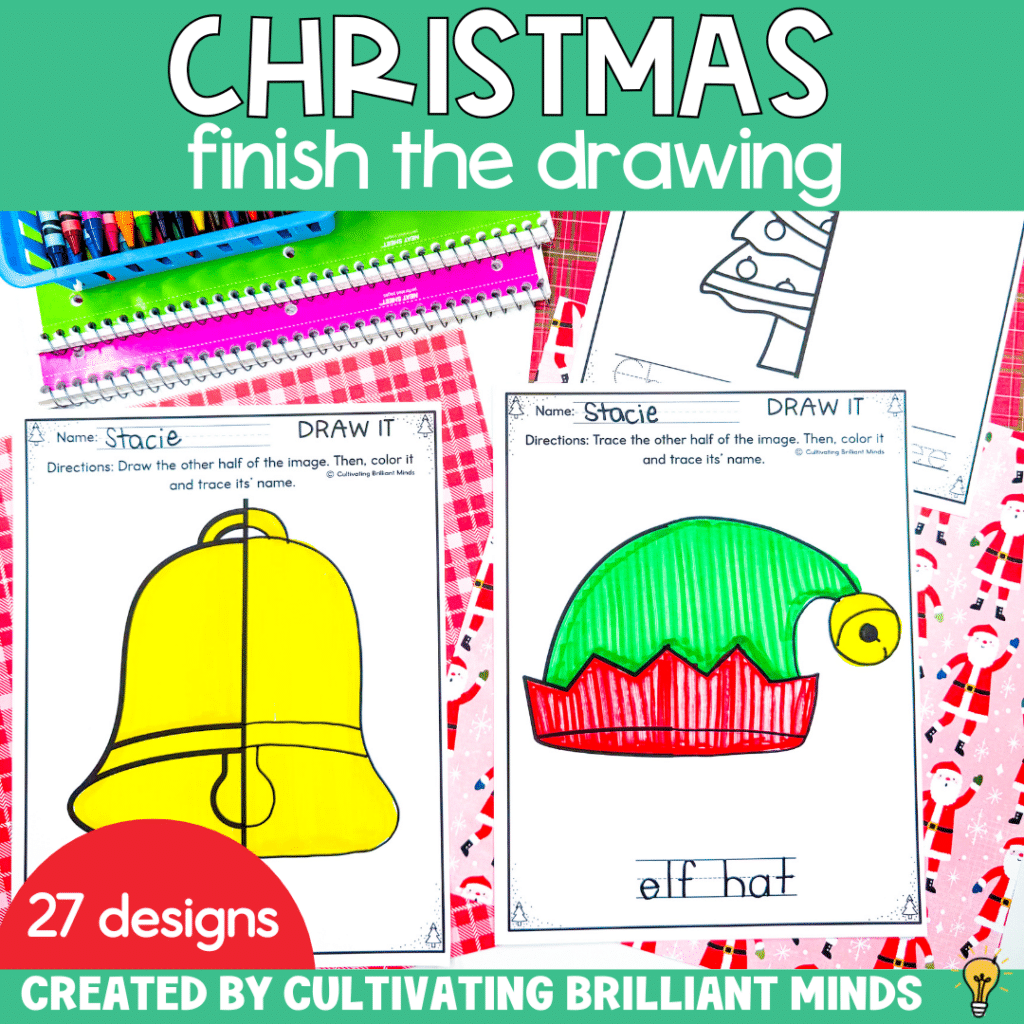 Christmas Drawing Activities Center Fine Motor Skills December Motor ...