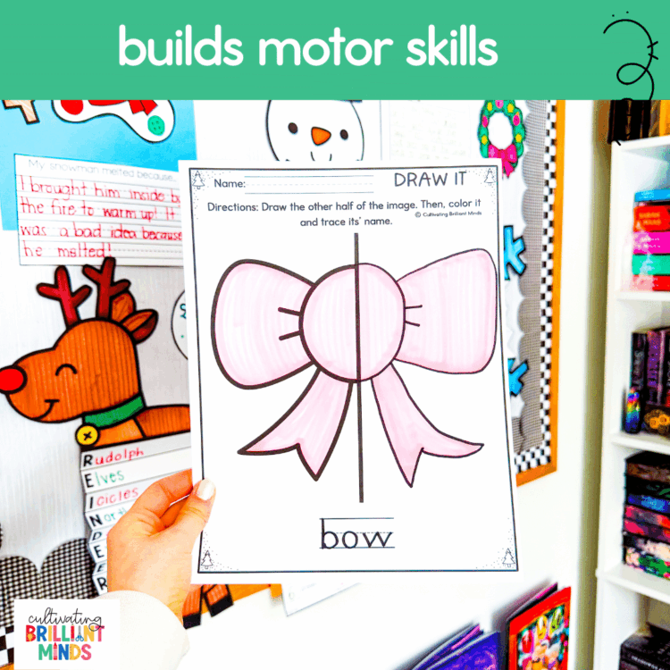 Christmas Drawing Activities Center Fine Motor Skills December Motor ...