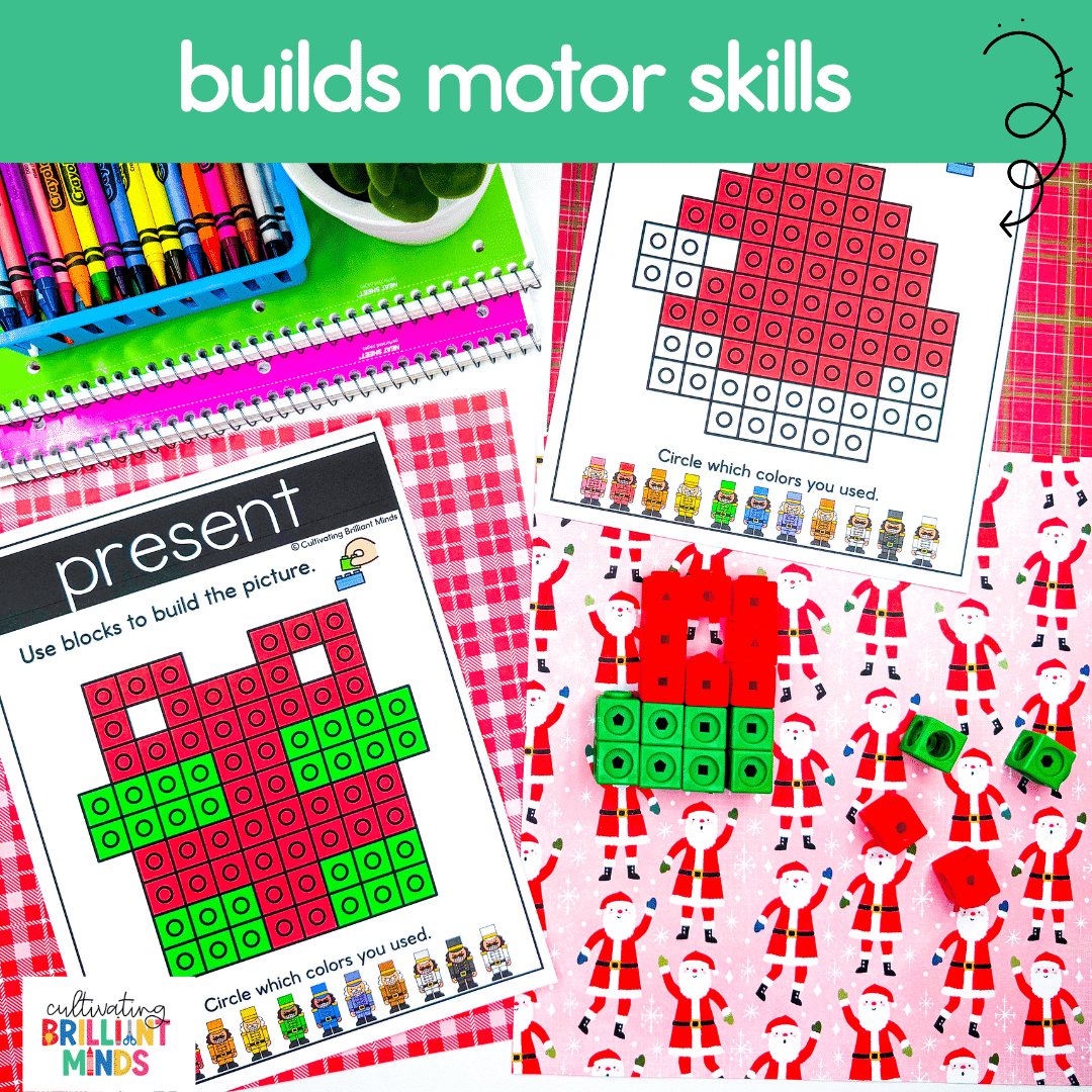 Christmas Snap Cube Mats - Cultivating Brilliant Minds christmas items made out of snap cubes