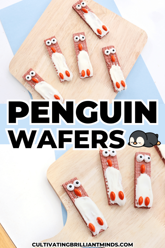 Penguin Wafers - Cultivating Brilliant Minds chocolate wafers decorated to look like penguins