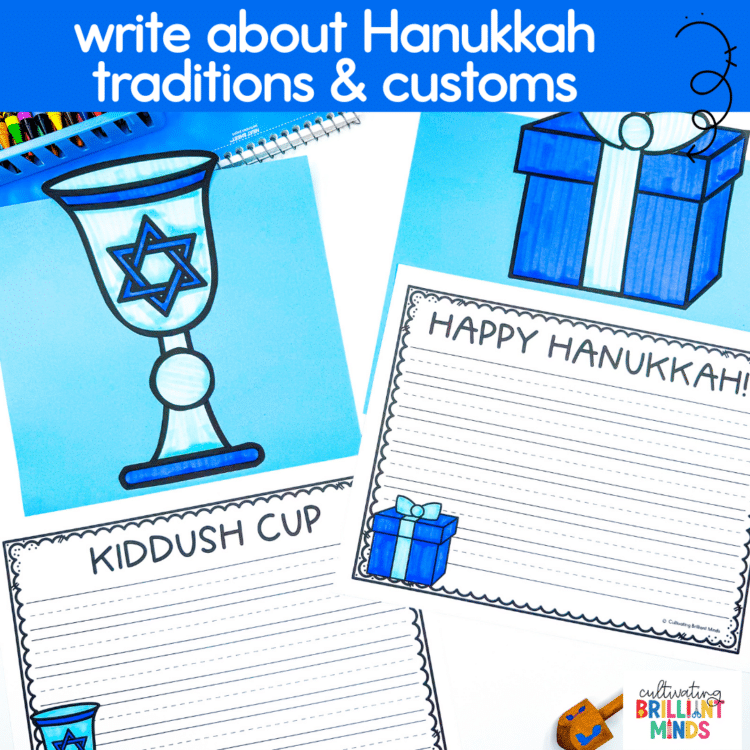 Hanukkah Writing Crafts | Holidays Around the World | December Coloring ...