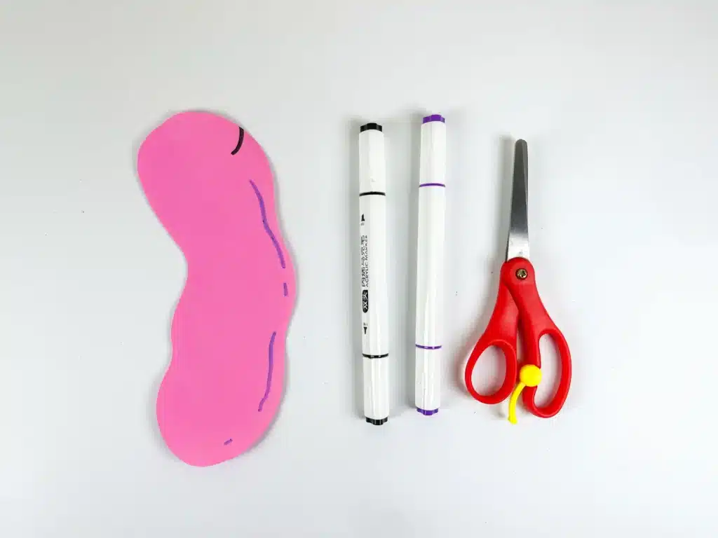 Valentine's Day Snail Craft - Cultivating Brilliant Minds pink paper cut to look like a snail