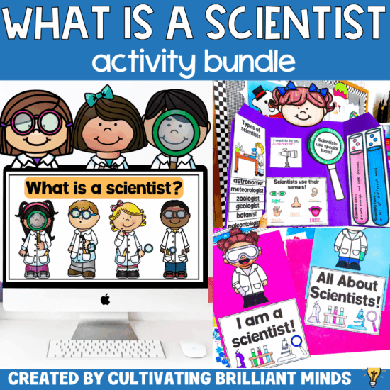 activities to learn about scientists, science tools, and the scientific method